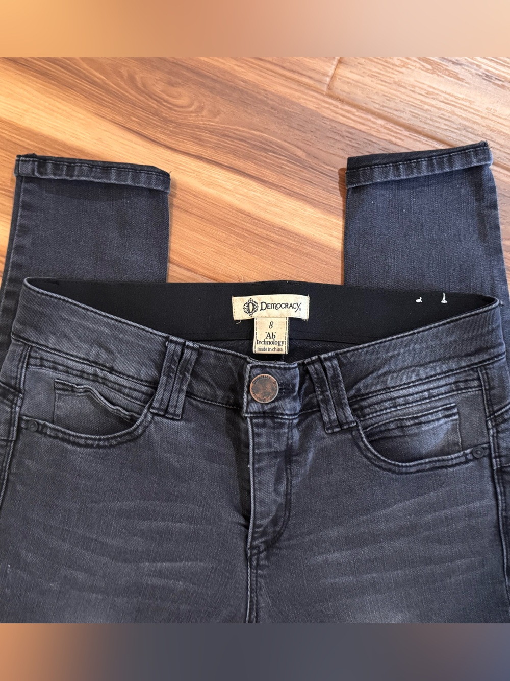 Bundle of 2 * Democracy “Ab” Technology jeans * Size 8 * Black / Blue - Picture 5 of 7